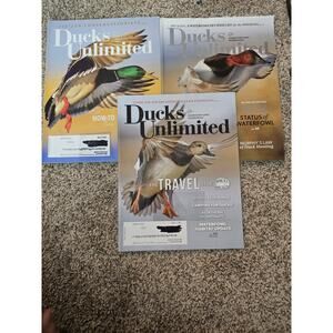 Ducks Unlimited Magazines Lot of 3 2023–2024 Waterfowl Hunting Wildlife